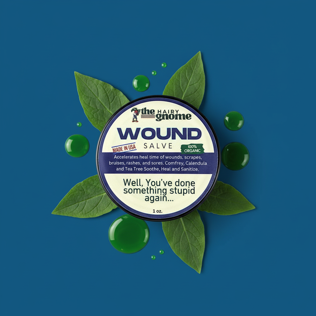 Hiker's Wound Salve- Well, You've Done Something Stupid Again:  For Wounds, Cuts, Bruises, Raw Skin, ect.