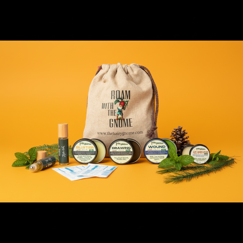 The Hairy Gnome-Organic Hiker Ointments | Epic 6 pc. Gift Set | Plastic Free | Made in The U.S.A. | Helping You Conquer The World.